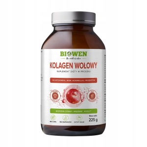 Biowen kolagen wołowy typu I, II, III proszek 225 g skóra stawy kości