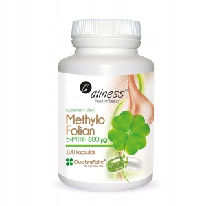 Aliness Methylo Folian (kwas foliowy) 5-MTHF 600 µg Quatrefolic 100 kaps