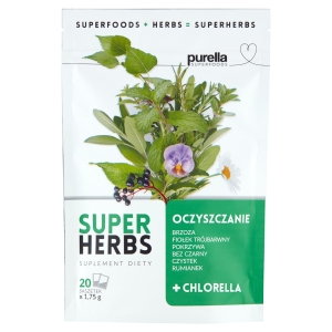 Herbatka ziołowa Oczyszczanie Purella Superfoods Superherbs 20 saszetek 35g