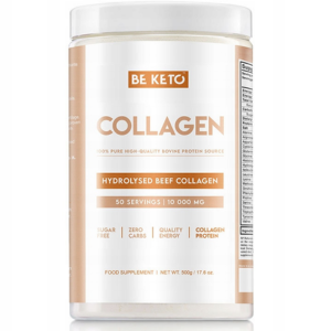 Hydrolizowany Kolagen Wołowy Bezsmakowy Czysty BeKeto 500 g 50 porcji