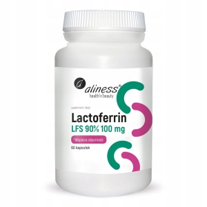 Aliness Lactoferrin LFS 90% laktoferyna witamina C odporność 60 kaps