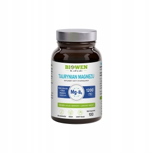Biowen Taurynian Magnezu 600 mg 100 kaps. mięśnie kości układ nerwowy