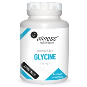 Kapsułki Aliness Glicyna 800 mg 100 szt. bezglutenowe wegańskie
