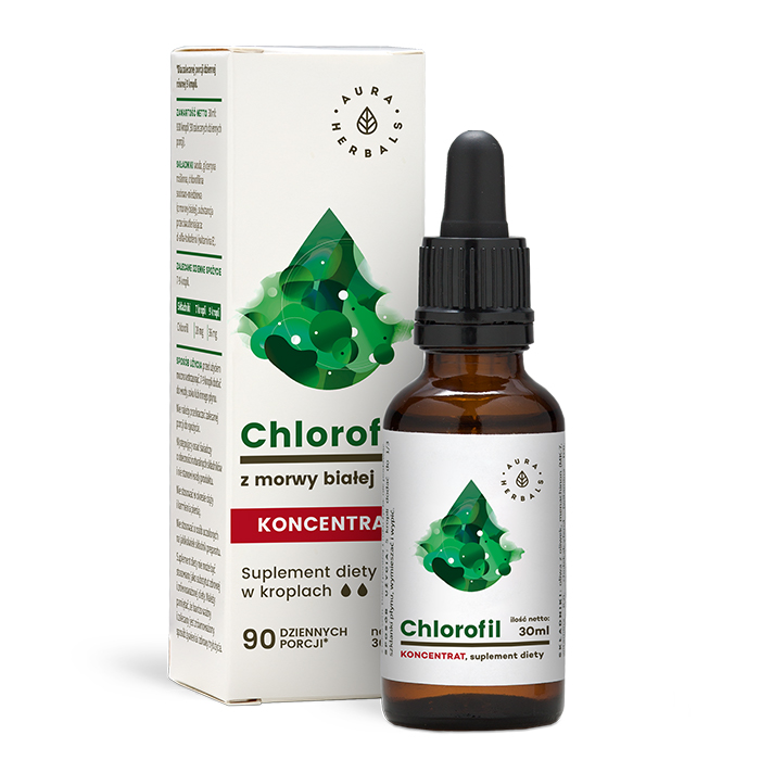 Aura Herbals Chlorofil z morwy białej koncentrat krople 30 ml