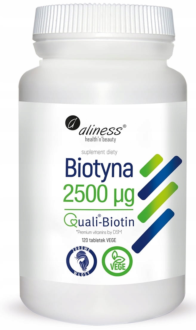 Aliness, Biotyna 2500 mcg QualiBiotin, tabletki, 120 szt.