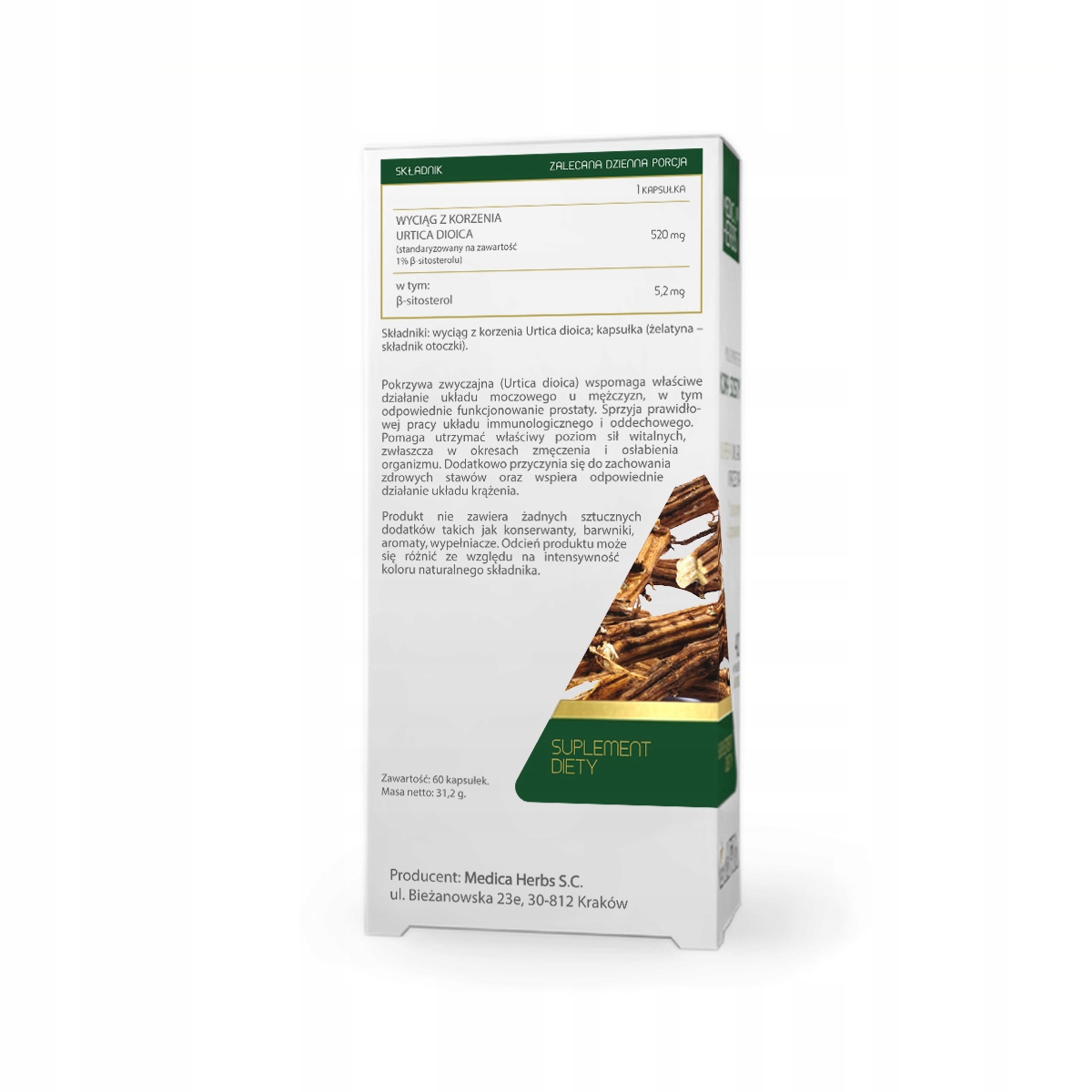 Medica Herbs Pokrzywa zwyczajna 60 kapsułek - obrazek 2
