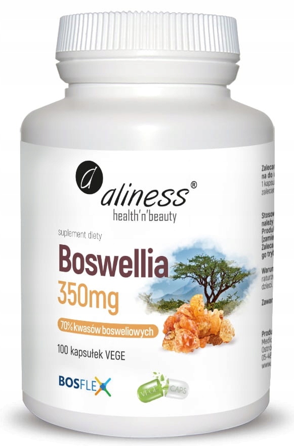 Suplement diety Aliness Boswellia 350 mg 100 kapsułek bezglutenowy