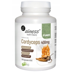 Kapsułki Aliness Cordyceps Sinensis 400 mg 90 szt. wegańskie bezglutenowe
